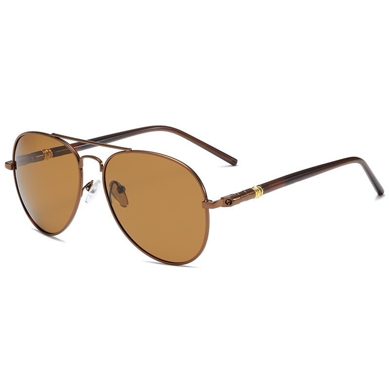 Wholesale Polarized sunglasses double beam color changing sunglasses day and night use driving frog mirror
